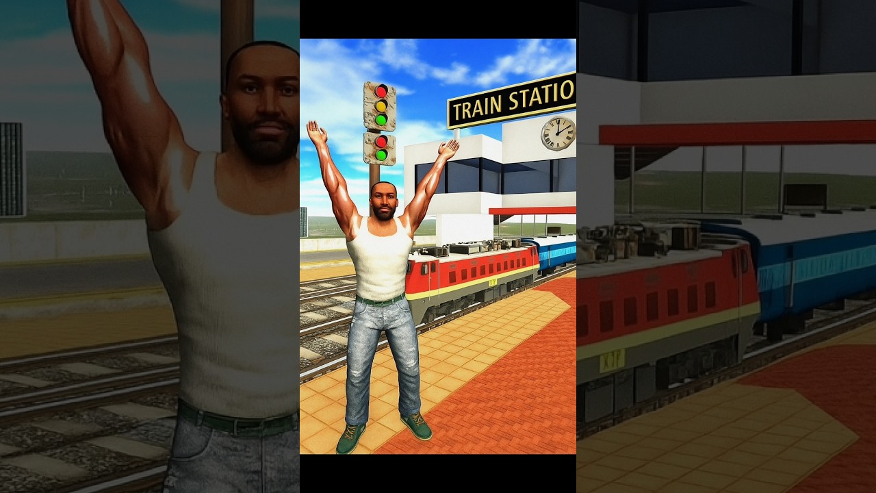 Franklin Change House to Train Station😱 in Indian Bike Driving 3D | GTA 5 #gta #gaming #trending #k