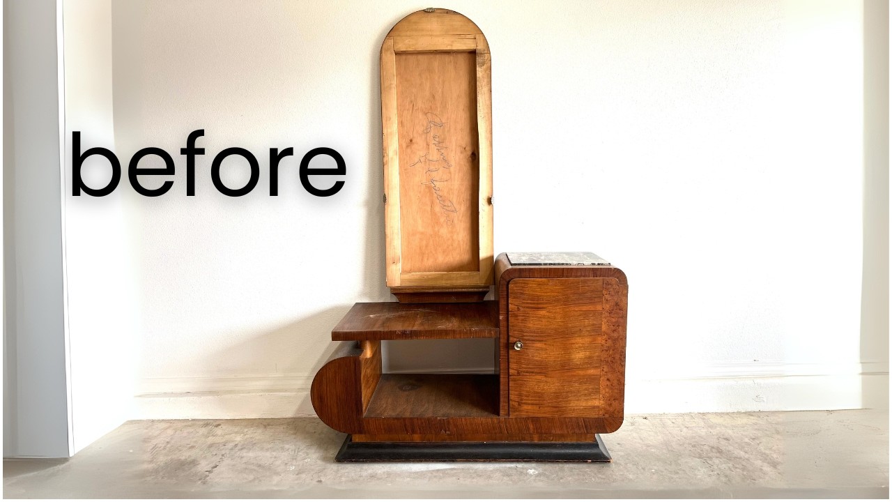 AMAZING Art Deco Vanity/Dressing Table Makeover: From Worn-Out to Wow!