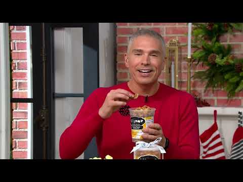 Puffy Pop (4) Tubs Sweet & Salty Puffed Corn Holiday Variety on QVC