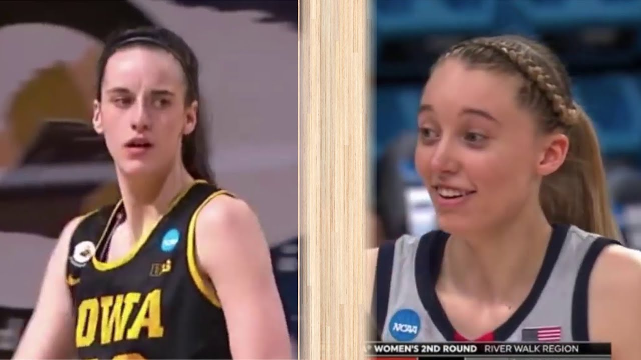Paige Bueckers vs Caitlin Clark hype video for freshman faceoff Iowa