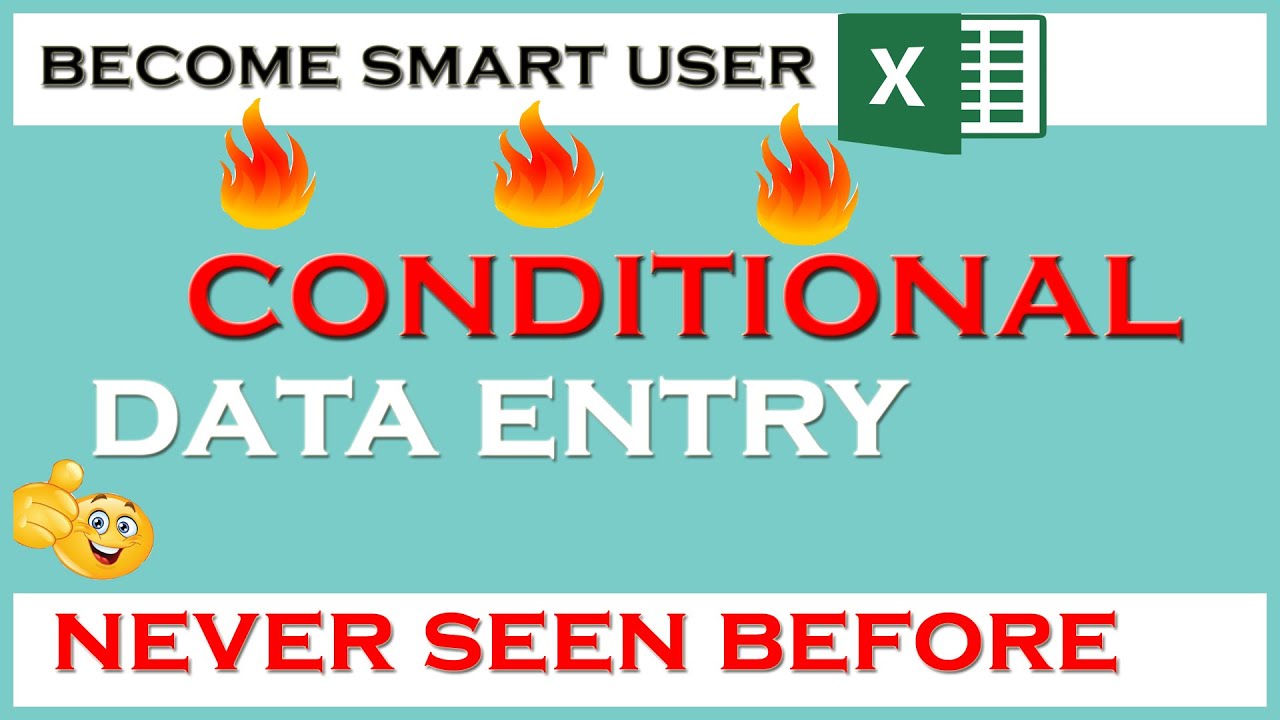 Conditional DATA ENTRY in Excel | Data Validation | Conditional Formatting in Excel | Data Entry