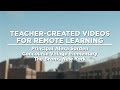 Teacher-Created Videos for Remote Learning