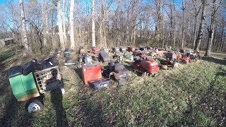 'Fixing' a bunch of riding mowers.