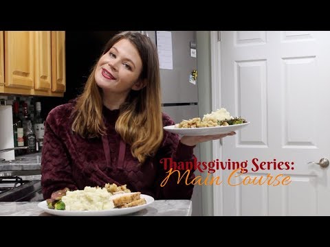 Thanksgiving Series: Main Course | Turkey, Mashed Potatoes, Stuffing, And Brussel Sprouts