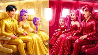 Golden Family Vs Ruby Family On An Airplane K-Pop Demon Hunters