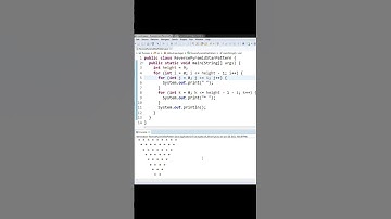 Reverse Pyramid Star Pattern Printing in Java | Java Code Display #shorts