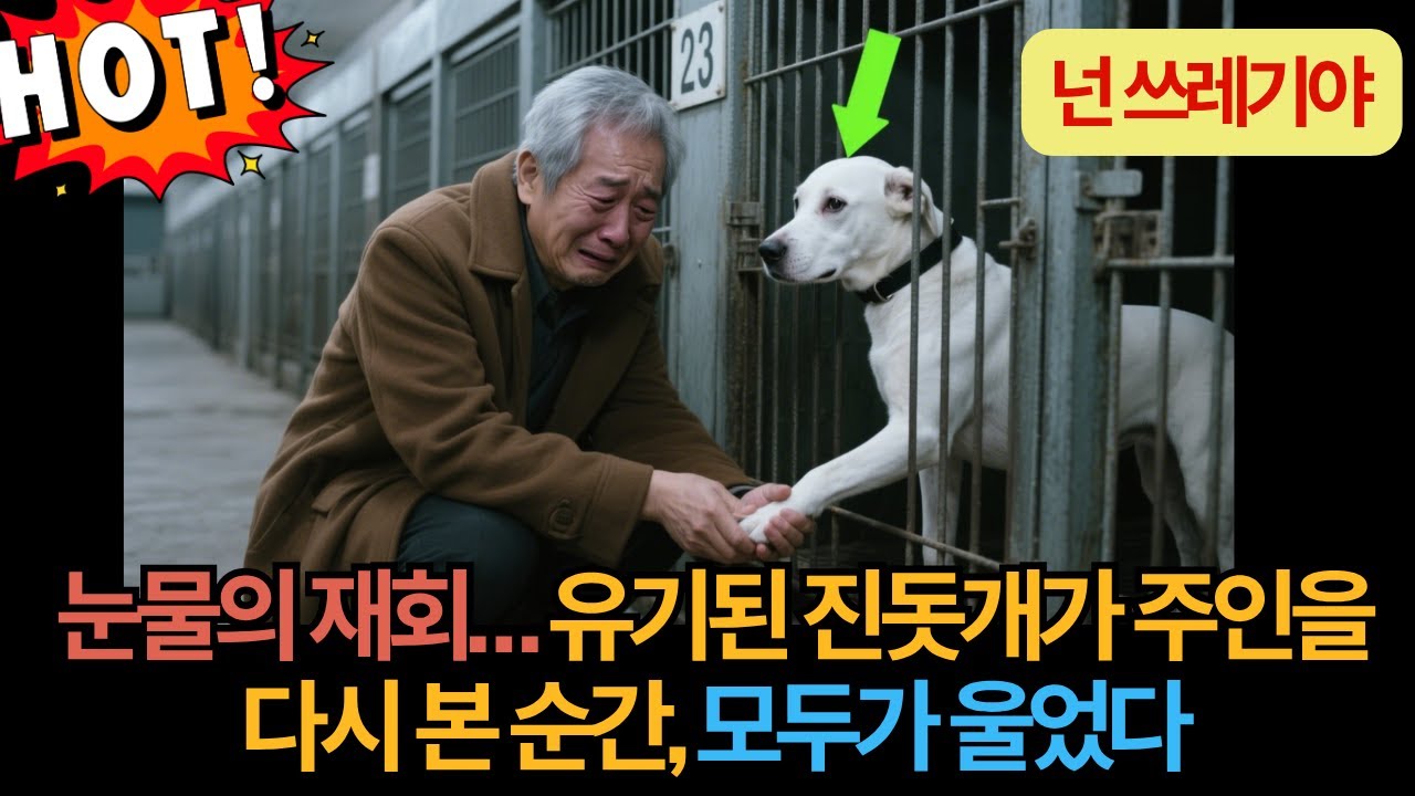 눈물의 재회… 유기된 진돗개가 주인을 다시 본 순간, 모두가 울었다 ㅣ진돗개 ㅣ유기 ㅣ재회 ㅣ감동 ㅣ눈물