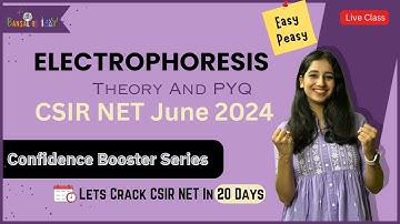 Techniques : Electrophoresis 🔥I Theory and PYQ⚡I CSIR NET JUNE 2024 - Let