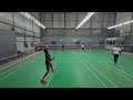 Singles badminton gameplay