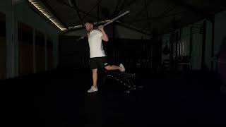 Barbell Back Rack Bulgarian Split Squat