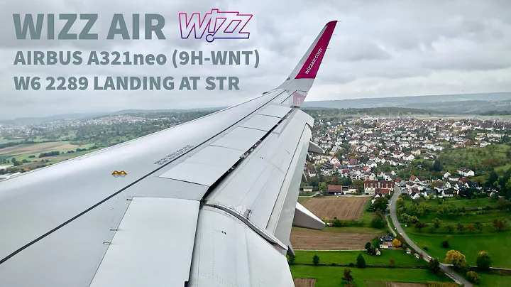 WIZZ AIR Airbus A321neo Approach and Landing at Stuttgart Airport!