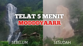 DETIK DETIK BANJIR BANDANG AIR TERJUN CIBADAK // UNTUNG MASIH SELAMAT GAAESSS