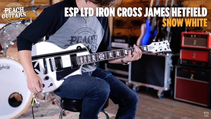 No Talking Just Tones Esp Ltd Iron Cross James Hetfield Snow White Youtube