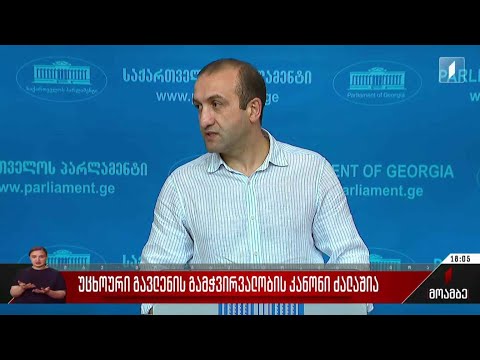 უცხოური გავლენის გამჭვირვალობის კანონი ძალაშია - შეფასებები