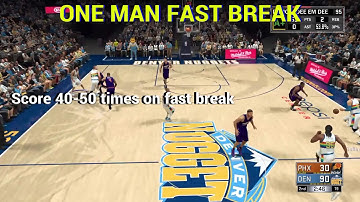 How to get ONE MAN FAST BREAK Badge Tutorial | NBA 2K17