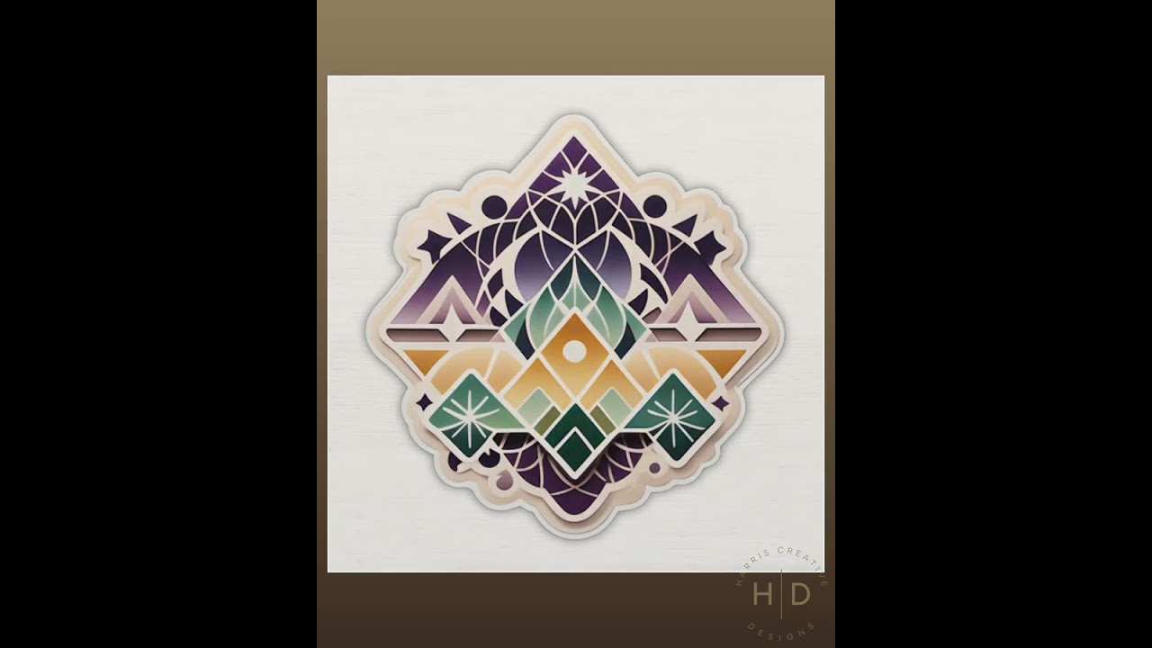 Mystic Festival Picnic Geometric Vinyl Sticker