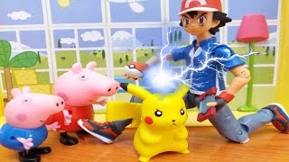 ❤ Peppa Pig y George ❤ son seguidos por Pokémon Pikachu, que pasará ?