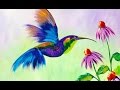 Beginner Learn to Paint A HummingBird and Flower | TheArtSherpa