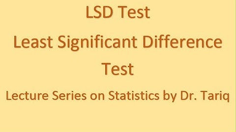 Least Significant Difference Test