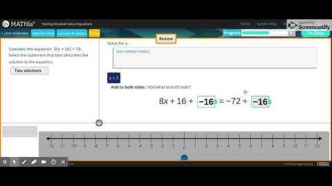 Carnegie Learning: MATHia - Solving Absolute Value Equations Workspace