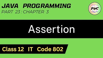 Java Programming Class 12 | Assertion | Information Technology IT Code 802 #cbse #exam