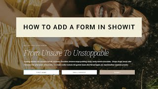 HOW TO MAKE A FORM ON SHOWIT | Ivy Grows Studio