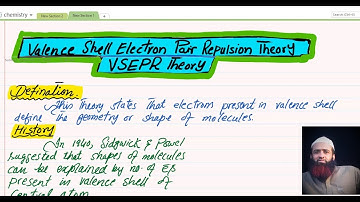 Valence Shell Electron Pair Repulsion Theory, VSEPR theory. Part 1. urdu/hindi