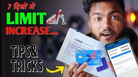 How To Increase Limit In HDFC MoneyBack Plus Credit Card - Tips & Tricks ✨️ केवल 7 दिनों में?