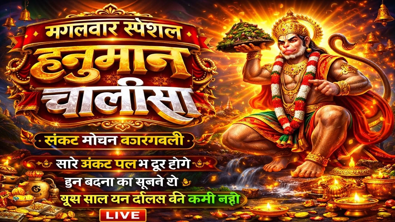 मंगलवार स्पेशल हनुमान चालीसा | संकट मोचन हनुमान जी की चालीसा | Hanuman Chalisa Full Path | Mangalwar