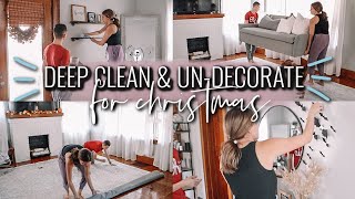 DEEP CLEAN &amp; UN DECORATE WITH ME FOR CHRISTMAS 2020! CLEANING MOTIVATION! | Brenna Lyons