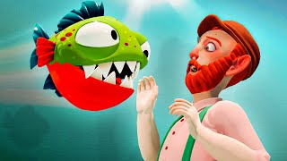 Humans Can't Stop the PIRANHA FISH! - New I Am Fish Gameplay
