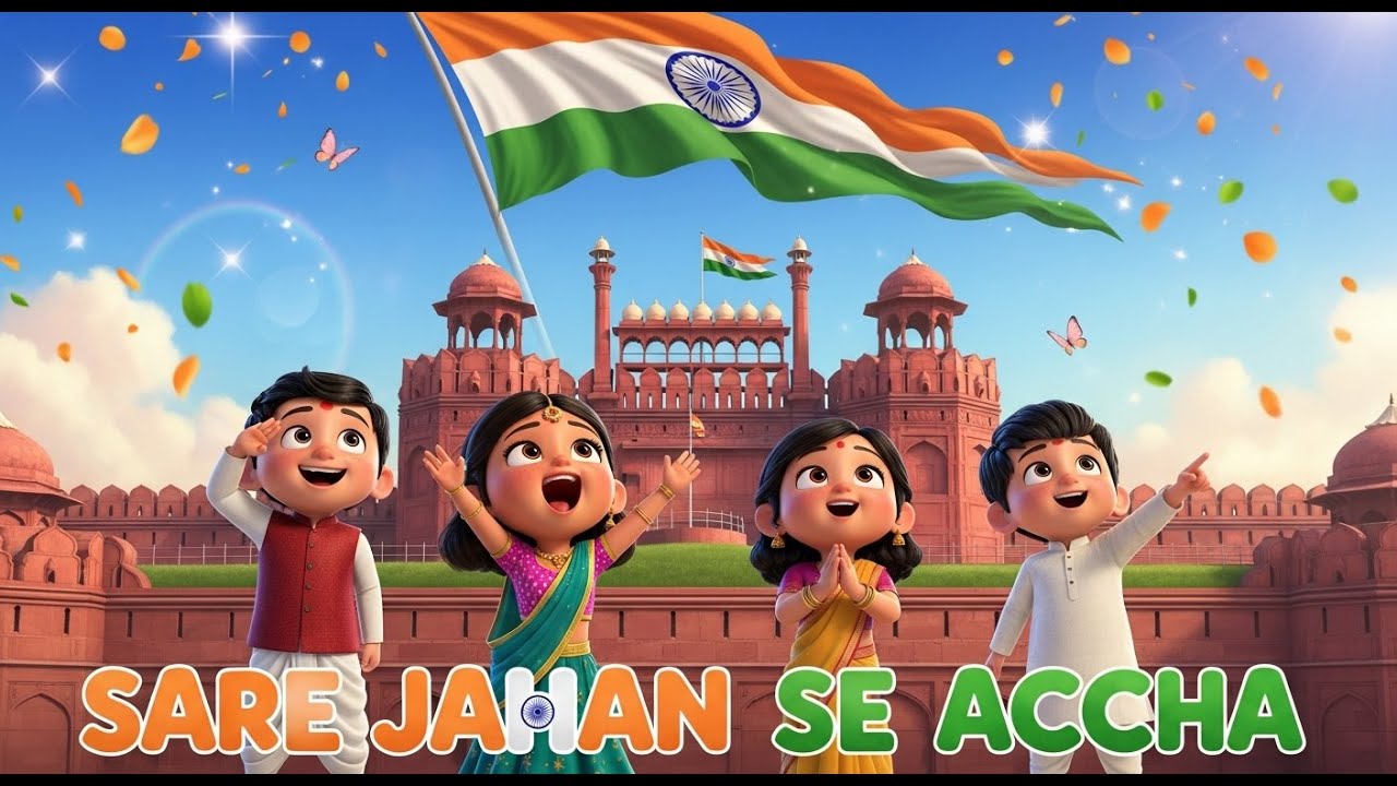 Sare Jahan Se Accha– Patriotic Song for Kids | 3D Animated Independence Day Special | CocoManiaWorld