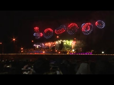北京五輪閉会式フィナーレの花火　2022年2月20日