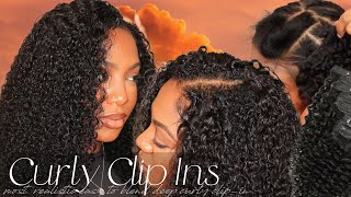 DEEP CURLY CLIPINS!! MOST REALISTIC FAST AND EASY TECHNIQUE! Ft. CURLSQUEEN