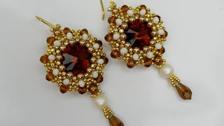 Handmade Earrings/Tutorial/16 mm rivolis