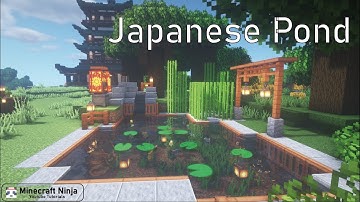 Minecraft Tutorial: Building a Japanese Pond 🐟🐠🐡 (Japanese Zen Garden)