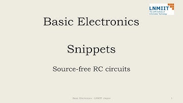 Source free RC circuits