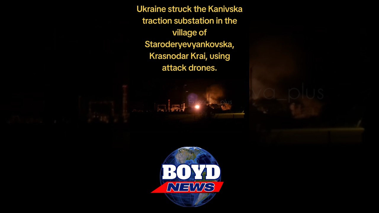 Ukraine Attacks An Electrical Substation In Russia's Krasnodar Krai Oblast. 