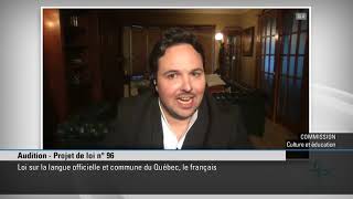 Pascal Bérubé échange avec le Mouvement Québec français sur la langue française.