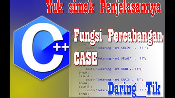 C++ #7 : Fungsi Percabangan Case Pada C++
