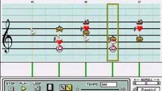 Final Fantasy Mystic Quest Dark King Battle in Mario Paint