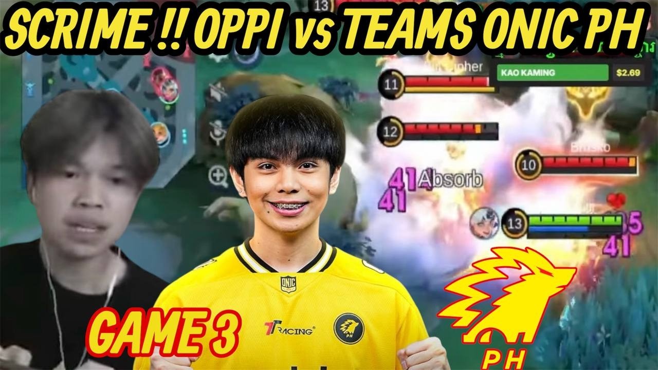 SCRIM!! OPPI vs ONIC PH [ GAME 3 ] ROSTER TEAM OPPI SO STRONG CAN BEAT ONIC PH 2:1