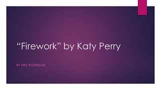 Katy Perry - Firework (Lyrics)