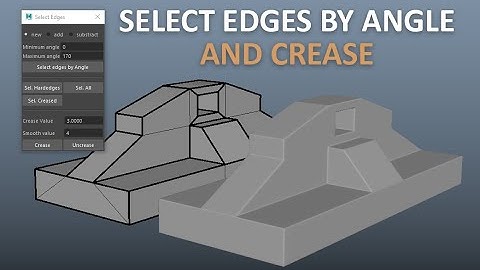 Select edges by angle and crease [Maya]