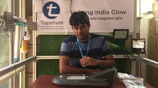Product Demo Of Solar Street Light 12 Watt Ttssm12W 1200 Lumens With Motion Sensor-English