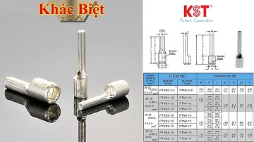 Đầu cos pin tròn đặc KST, đầu cốt kim tròn bằng đồng bấm nối dây điện đấu ổ điện, hạt công tắc