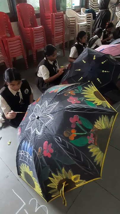 BHS 🥳 # Umbrella 🌂 painting 🎨 # Competition # 23rd June 2025 # 🤌😻🥰👍 # Sr.Group.