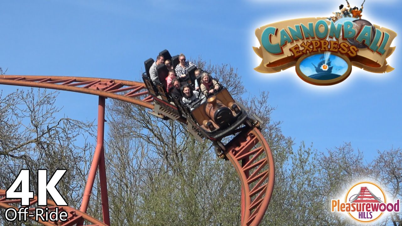 Cannonball Express 4K OffRide Pleasurewood Hills Schwarzkopf Jet
