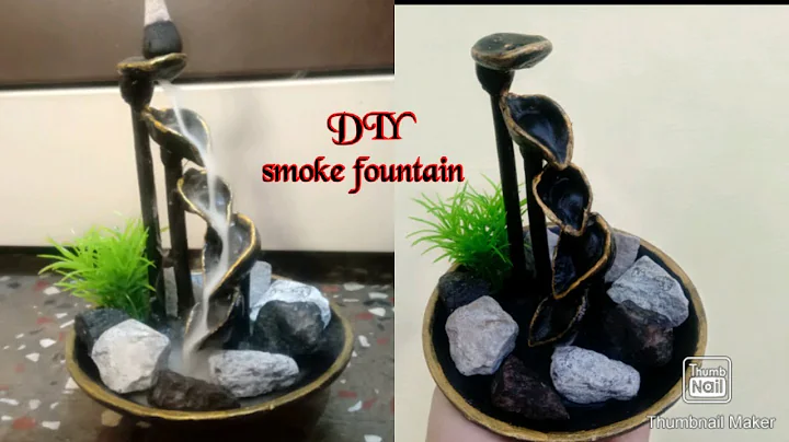 How to make smoke fountain at home/DIY backflow incense burner/DIY incense burner waterfall