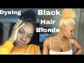 DYEING MY BLACK HAIR PLATINUM BLONDE - Bleaching my Hair